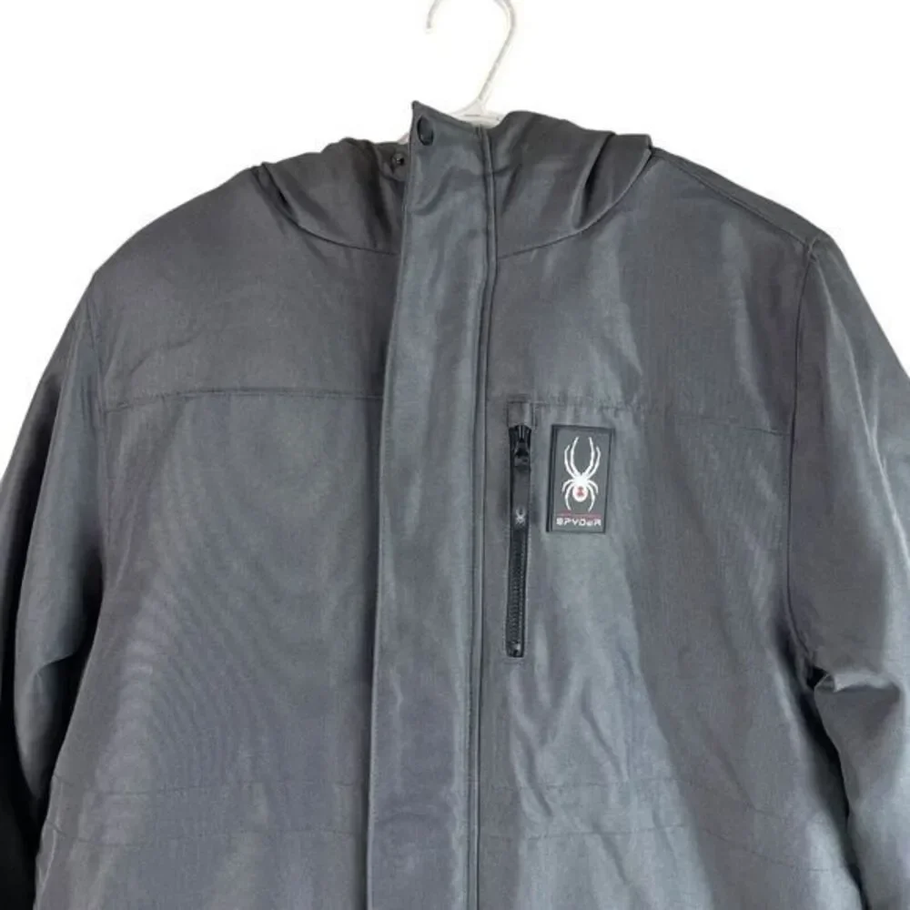 NEW Spyder Boys HydroWeb Hooded Parka Jacket XL‎ 14/16 Gray Waterproof $199